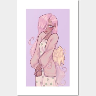 Fluttershy human version Posters and Art